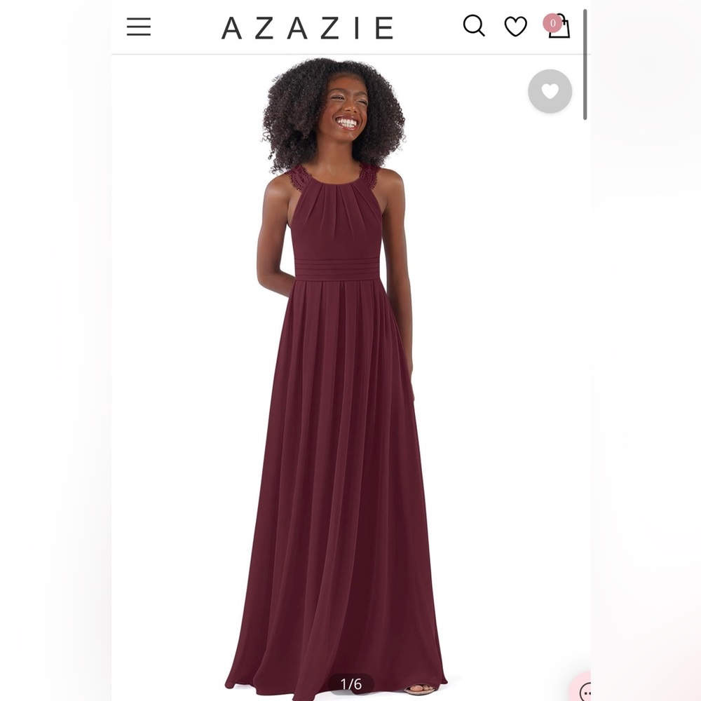 NWT Azazie Colleen cabernet dress